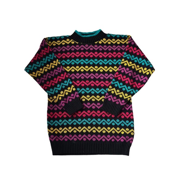 Girls Jet Set Sweater Stripped Vintage Sweater I Girls 14 - Picture 4 of 9